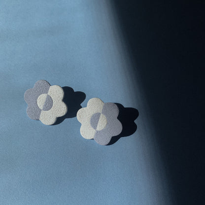 TWO TONE FLOWER STUDS